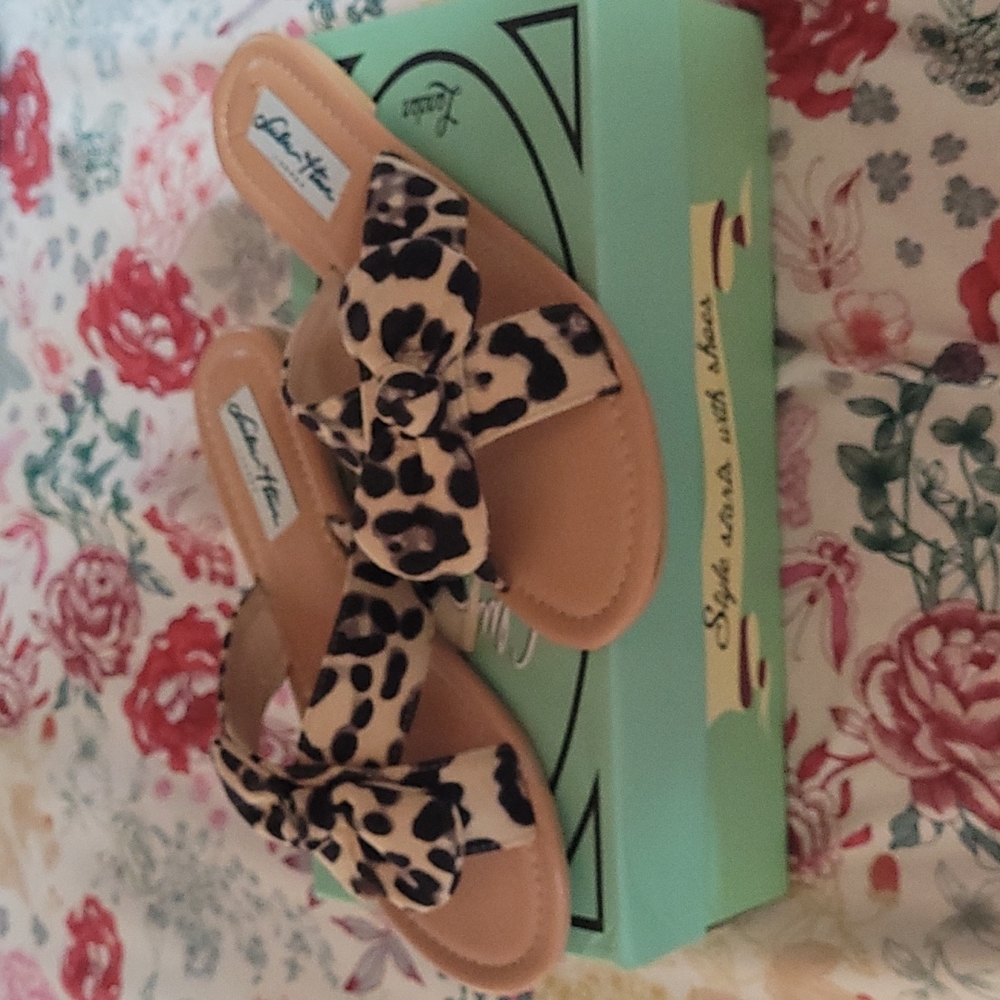 Leopard print sandals